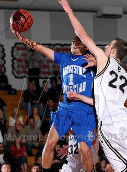 Thumbnail 3 in Brookside Christian vs. Central Catholic (CIF SJS D5 Playoffs) photogallery.