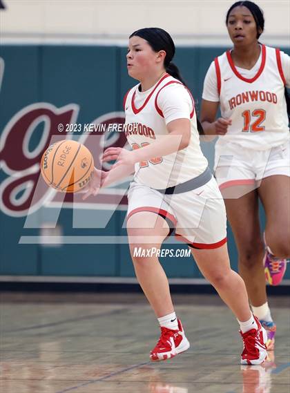 Thumbnail 2 in Ironwood vs Agua Fria (Mountain Ridge Girls Basketball Invitational) photogallery.