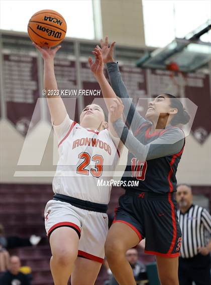 Thumbnail 3 in Ironwood vs Agua Fria (Mountain Ridge Girls Basketball Invitational) photogallery.