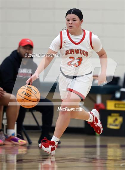 Thumbnail 3 in Ironwood vs Agua Fria (Mountain Ridge Girls Basketball Invitational) photogallery.