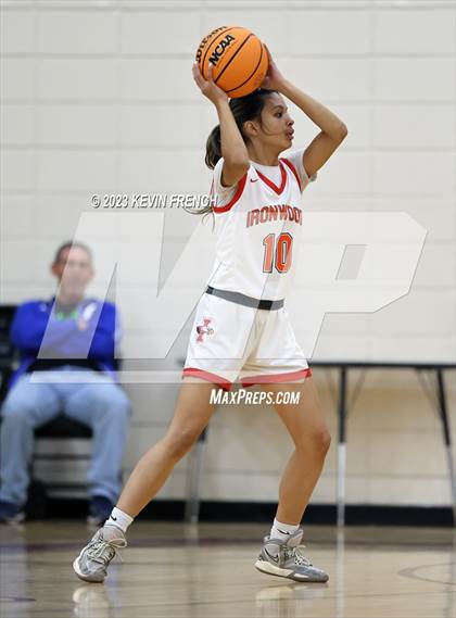 Thumbnail 2 in Ironwood vs Agua Fria (Mountain Ridge Girls Basketball Invitational) photogallery.