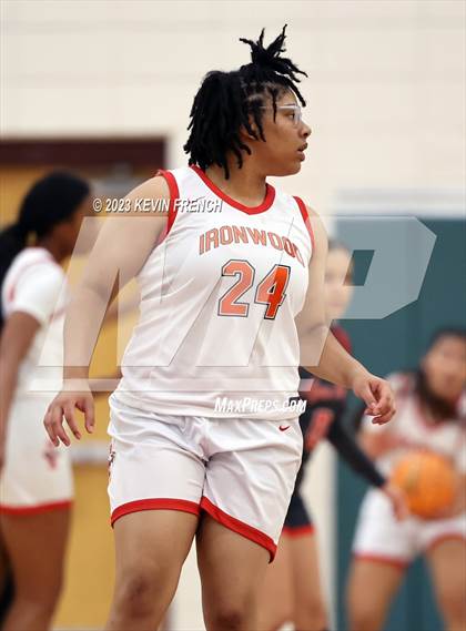 Thumbnail 3 in Ironwood vs Agua Fria (Mountain Ridge Girls Basketball Invitational) photogallery.