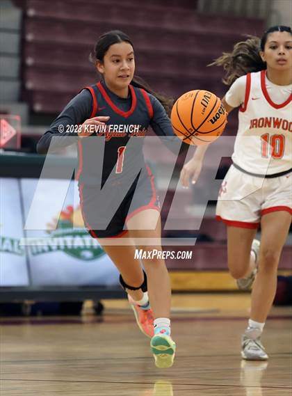 Thumbnail 3 in Ironwood vs Agua Fria (Mountain Ridge Girls Basketball Invitational) photogallery.