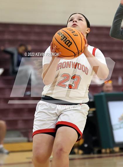 Thumbnail 3 in Ironwood vs Agua Fria (Mountain Ridge Girls Basketball Invitational) photogallery.