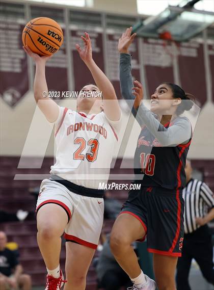 Thumbnail 2 in Ironwood vs Agua Fria (Mountain Ridge Girls Basketball Invitational) photogallery.