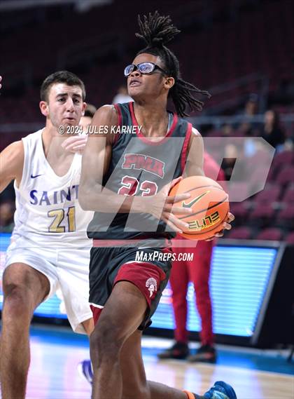 Thumbnail 2 in St. Pius X-St. Matthias Academy vs St Augustine (Tarkanian Classic) photogallery.