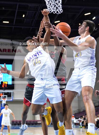 Thumbnail 2 in St. Pius X-St. Matthias Academy vs St Augustine (Tarkanian Classic) photogallery.