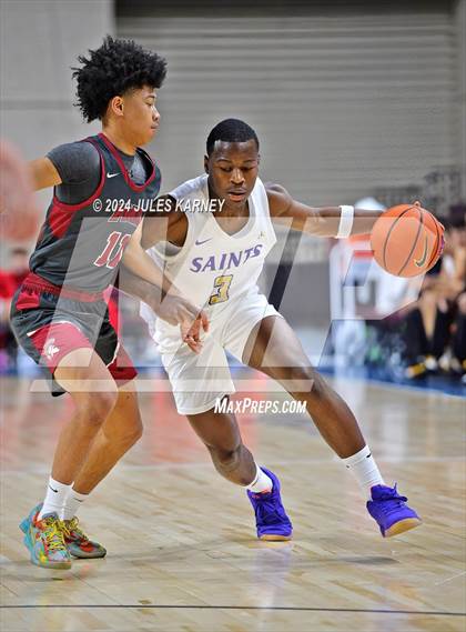 Thumbnail 2 in St. Pius X-St. Matthias Academy vs St Augustine (Tarkanian Classic) photogallery.