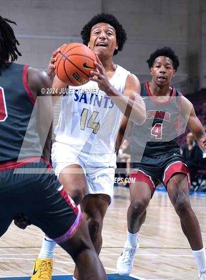 Thumbnail 1 in St. Pius X-St. Matthias Academy vs St Augustine (Tarkanian Classic) photogallery.