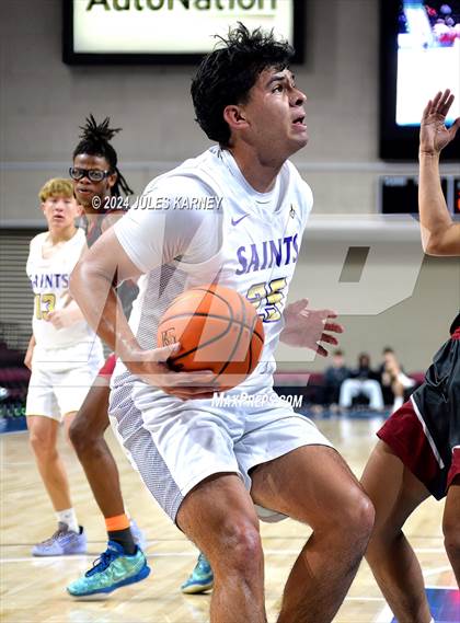 Thumbnail 2 in St. Pius X-St. Matthias Academy vs St Augustine (Tarkanian Classic) photogallery.