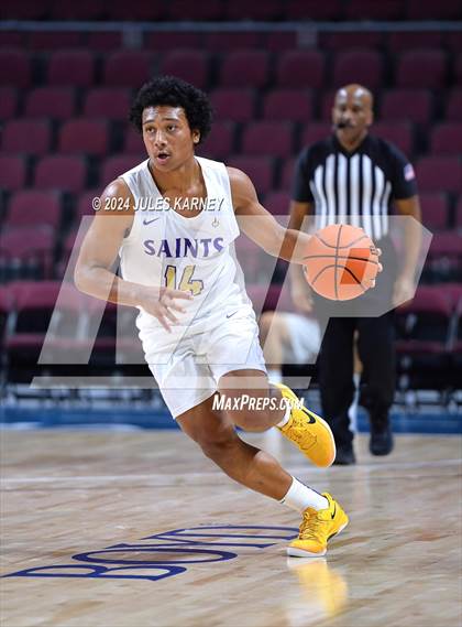 Thumbnail 2 in St. Pius X-St. Matthias Academy vs St Augustine (Tarkanian Classic) photogallery.