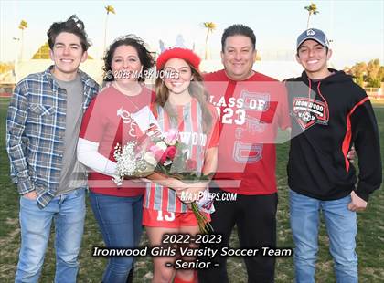 Thumbnail 3 in Ironwood vs. Mountain Pointe (Senior Night) photogallery.