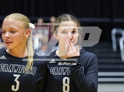 Thumbnail 3 in Iola vs. Crawford (UIL 2A Volleyball Division II Final Medal Ceremony) photogallery.