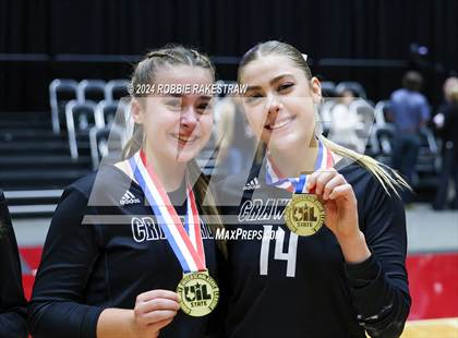 Thumbnail 2 in Iola vs. Crawford (UIL 2A Volleyball Division II Final Medal Ceremony) photogallery.
