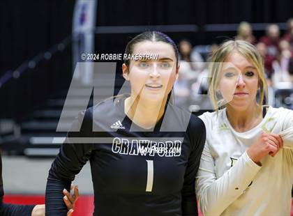 Thumbnail 3 in Iola vs. Crawford (UIL 2A Volleyball Division II Final Medal Ceremony) photogallery.