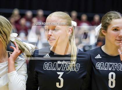 Thumbnail 2 in Iola vs. Crawford (UIL 2A Volleyball Division II Final Medal Ceremony) photogallery.