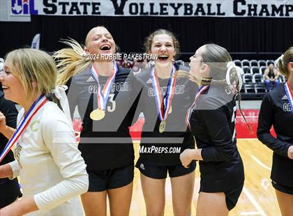 Thumbnail 2 in Iola vs. Crawford (UIL 2A Volleyball Division II Final Medal Ceremony) photogallery.