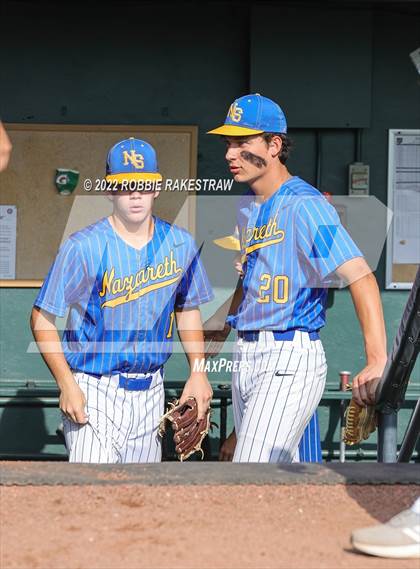 Thumbnail 1 in Nazareth vs. Kennard (UIL 1A Baseball Semifinal) photogallery.