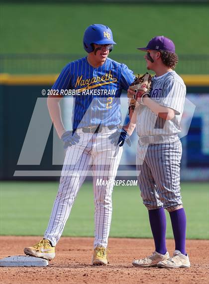 Thumbnail 2 in Nazareth vs. Kennard (UIL 1A Baseball Semifinal) photogallery.