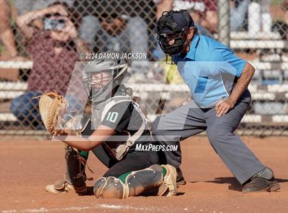 Thumbnail 1 in Pahrump Valley @ Virgin Valley (2024 NIAA 3A Southern Region Softball Playoffs) photogallery.