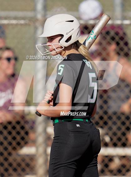 Thumbnail 2 in Pahrump Valley @ Virgin Valley (2024 NIAA 3A Southern Region Softball Playoffs) photogallery.