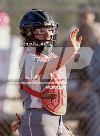 Thumbnail 1 in Pahrump Valley @ Virgin Valley (2024 NIAA 3A Southern Region Softball Playoffs) photogallery.