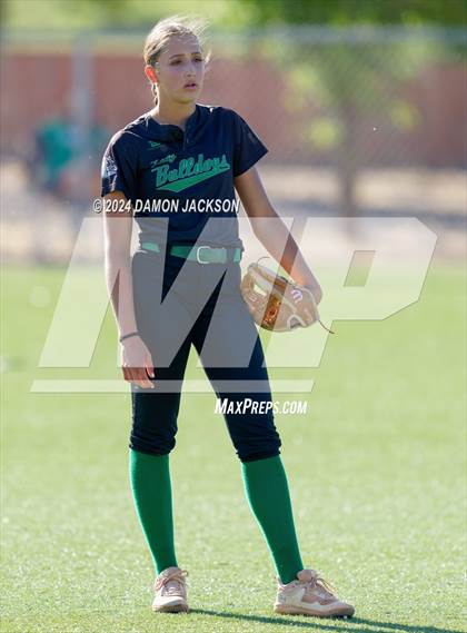 Thumbnail 3 in Pahrump Valley @ Virgin Valley (2024 NIAA 3A Southern Region Softball Playoffs) photogallery.