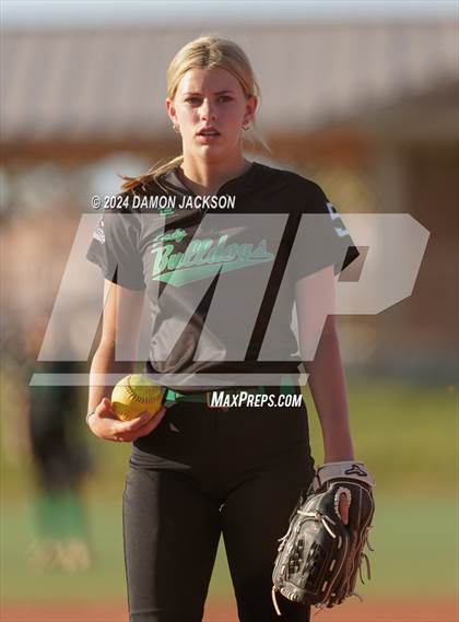 Thumbnail 2 in Pahrump Valley @ Virgin Valley (2024 NIAA 3A Southern Region Softball Playoffs) photogallery.