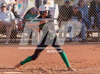 Thumbnail 2 in Pahrump Valley @ Virgin Valley (2024 NIAA 3A Southern Region Softball Playoffs) photogallery.