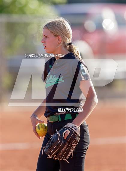 Thumbnail 1 in Pahrump Valley @ Virgin Valley (2024 NIAA 3A Southern Region Softball Playoffs) photogallery.