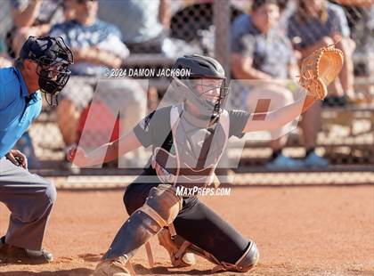 Thumbnail 2 in Pahrump Valley @ Virgin Valley (2024 NIAA 3A Southern Region Softball Playoffs) photogallery.