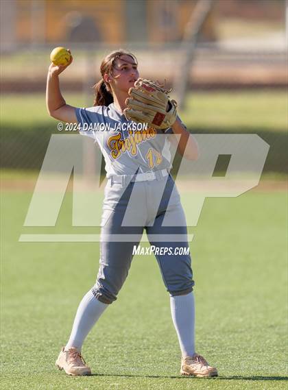 Thumbnail 3 in Pahrump Valley @ Virgin Valley (2024 NIAA 3A Southern Region Softball Playoffs) photogallery.