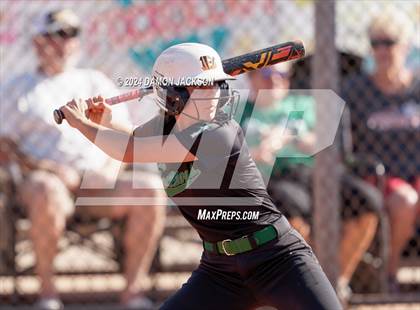 Thumbnail 2 in Pahrump Valley @ Virgin Valley (2024 NIAA 3A Southern Region Softball Playoffs) photogallery.