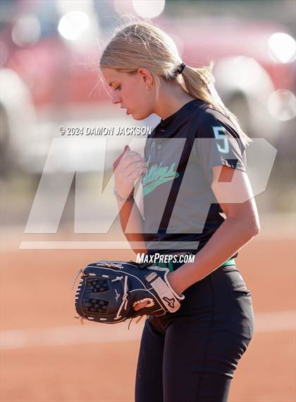 Thumbnail 3 in Pahrump Valley @ Virgin Valley (2024 NIAA 3A Southern Region Softball Playoffs) photogallery.