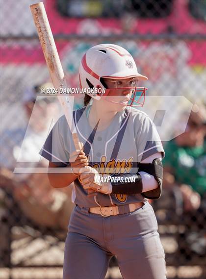 Thumbnail 1 in Pahrump Valley @ Virgin Valley (2024 NIAA 3A Southern Region Softball Playoffs) photogallery.