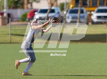 Thumbnail 2 in Pahrump Valley @ Virgin Valley (2024 NIAA 3A Southern Region Softball Playoffs) photogallery.