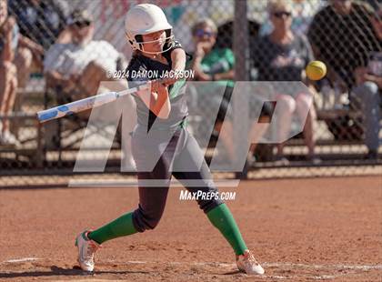 Thumbnail 3 in Pahrump Valley @ Virgin Valley (2024 NIAA 3A Southern Region Softball Playoffs) photogallery.