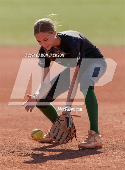 Thumbnail 2 in Pahrump Valley @ Virgin Valley (2024 NIAA 3A Southern Region Softball Playoffs) photogallery.
