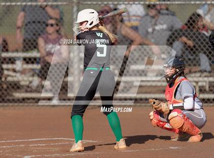 Thumbnail 3 in Pahrump Valley @ Virgin Valley (2024 NIAA 3A Southern Region Softball Playoffs) photogallery.