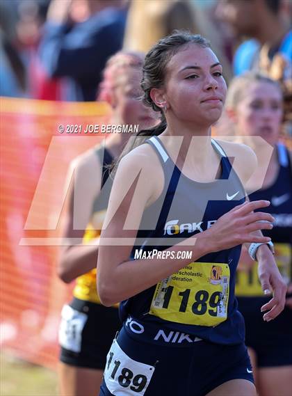 Thumbnail 1 in CIF State Cross Country Championships (Girls D1 Race) photogallery.