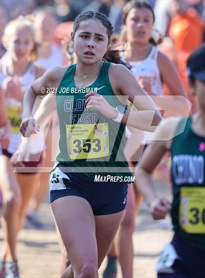 Thumbnail 2 in CIF State Cross Country Championships (Girls D1 Race) photogallery.