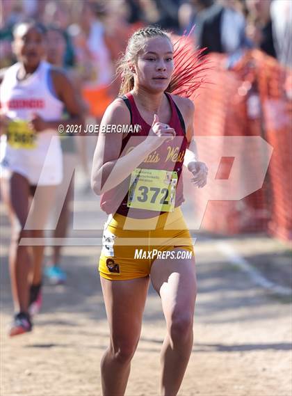 Thumbnail 1 in CIF State Cross Country Championships (Girls D1 Race) photogallery.