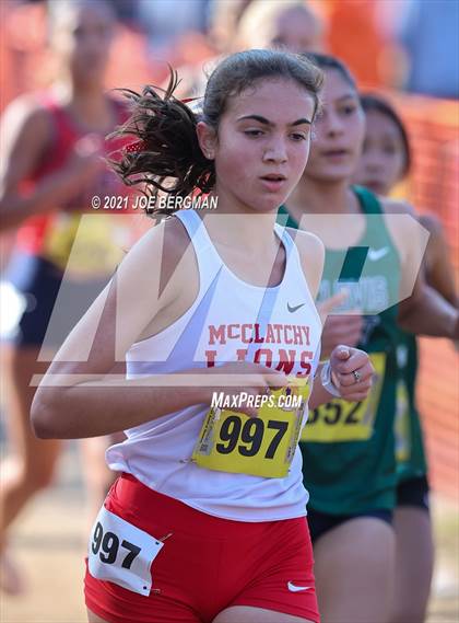 Thumbnail 2 in CIF State Cross Country Championships (Girls D1 Race) photogallery.