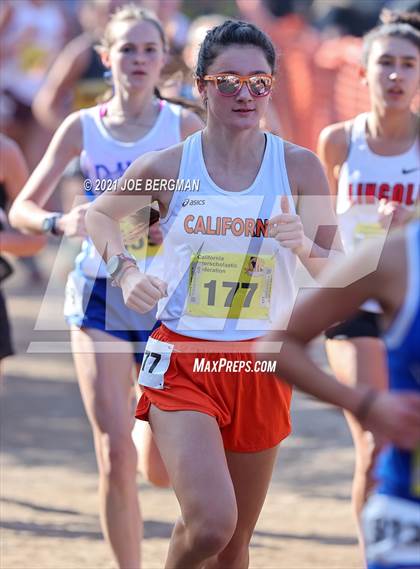 Thumbnail 1 in CIF State Cross Country Championships (Girls D1 Race) photogallery.