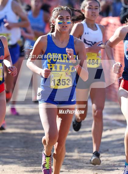 Thumbnail 2 in CIF State Cross Country Championships (Girls D1 Race) photogallery.