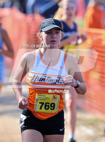 Thumbnail 1 in CIF State Cross Country Championships (Girls D1 Race) photogallery.