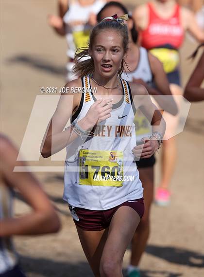Thumbnail 1 in CIF State Cross Country Championships (Girls D1 Race) photogallery.