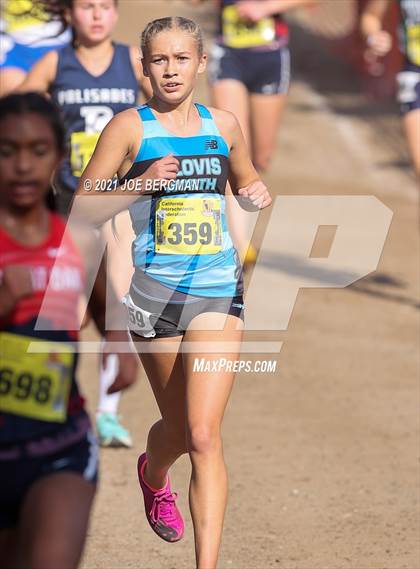 Thumbnail 1 in CIF State Cross Country Championships (Girls D1 Race) photogallery.