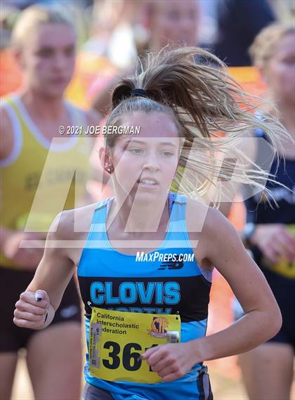 Thumbnail 1 in CIF State Cross Country Championships (Girls D1 Race) photogallery.
