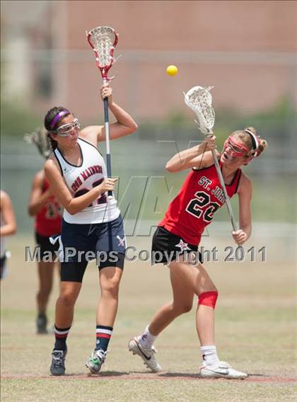 Thumbnail 2 in St. John's v Cy-Fair (D1 TGHSLL State Final) photogallery.